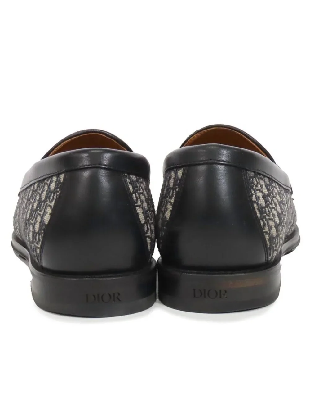 Dior Loafers Navy Fabric Leather Explorer Oblique Jacquard Shoes